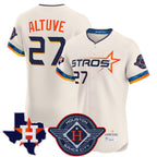 H.Astros #27 Jose Altuve Player Cream City Connect Texas Patch Vapor Premier Limited Elite Home Fdoa Stitched Jerseys