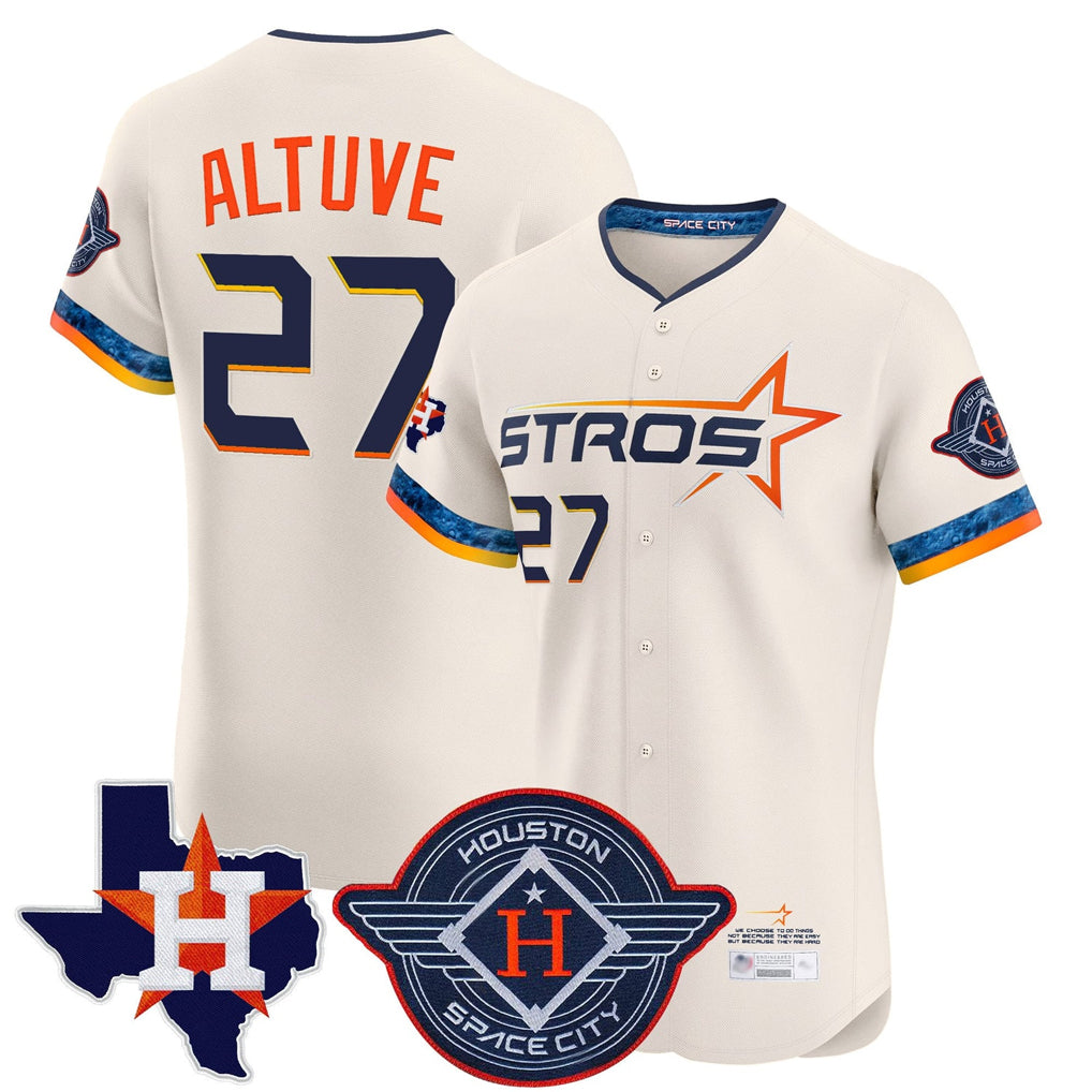 H.Astros #27 Jose Altuve Player Cream City Connect Texas Patch Vapor Premier Limited Elite Home Fdoa Stitched Jerseys