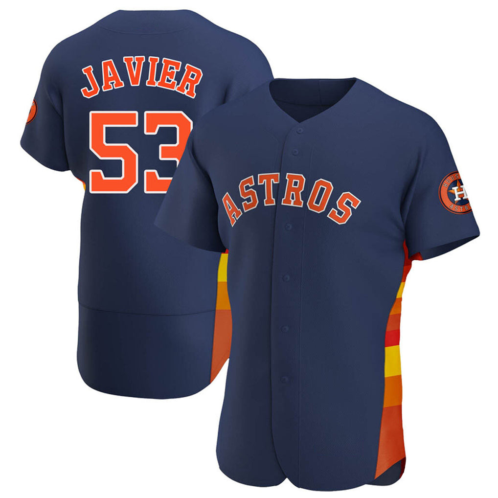 H.Astros #53 Cristian Javier Player Navy Home Limited Elite Fdoa Stitched Jerseys
