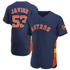 H.Astros #53 Cristian Javier Player Navy Home Limited Elite Fdoa Stitched Jerseys