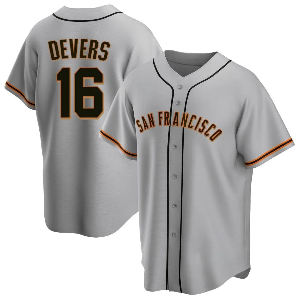SF.Giants #16 Rafael Devers Player Gray Home Game Fdoa Stitched Jerseys