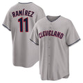 C.Guardians #11 Jose Ramirez Player Gray Game Home Fdoa Stitched Jerseys