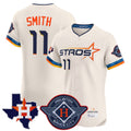 H.Astros #11 Cam Smith Player Cream City Connect Texas Patch Vapor Premier Limited Elite Home Fdoa Stitched Jerseys