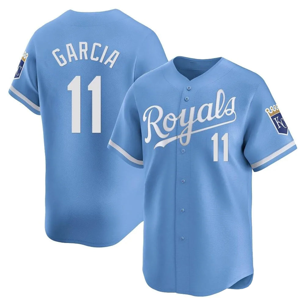 KC.Royals #11 Maikel Garcia Player Light Blue Alt Limited Home Fdoa Stitched Jerseys