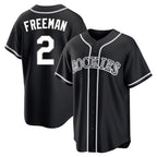 C.Rockies #2 Tyler Freeman Player Black Fashion Out Home Game Fdoa Stitched Jerseys