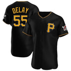 P.Pirates #55 Jason Delay Player Black Alternate 2025 Home Limited Elite Fdoa Stitched Jerseys
