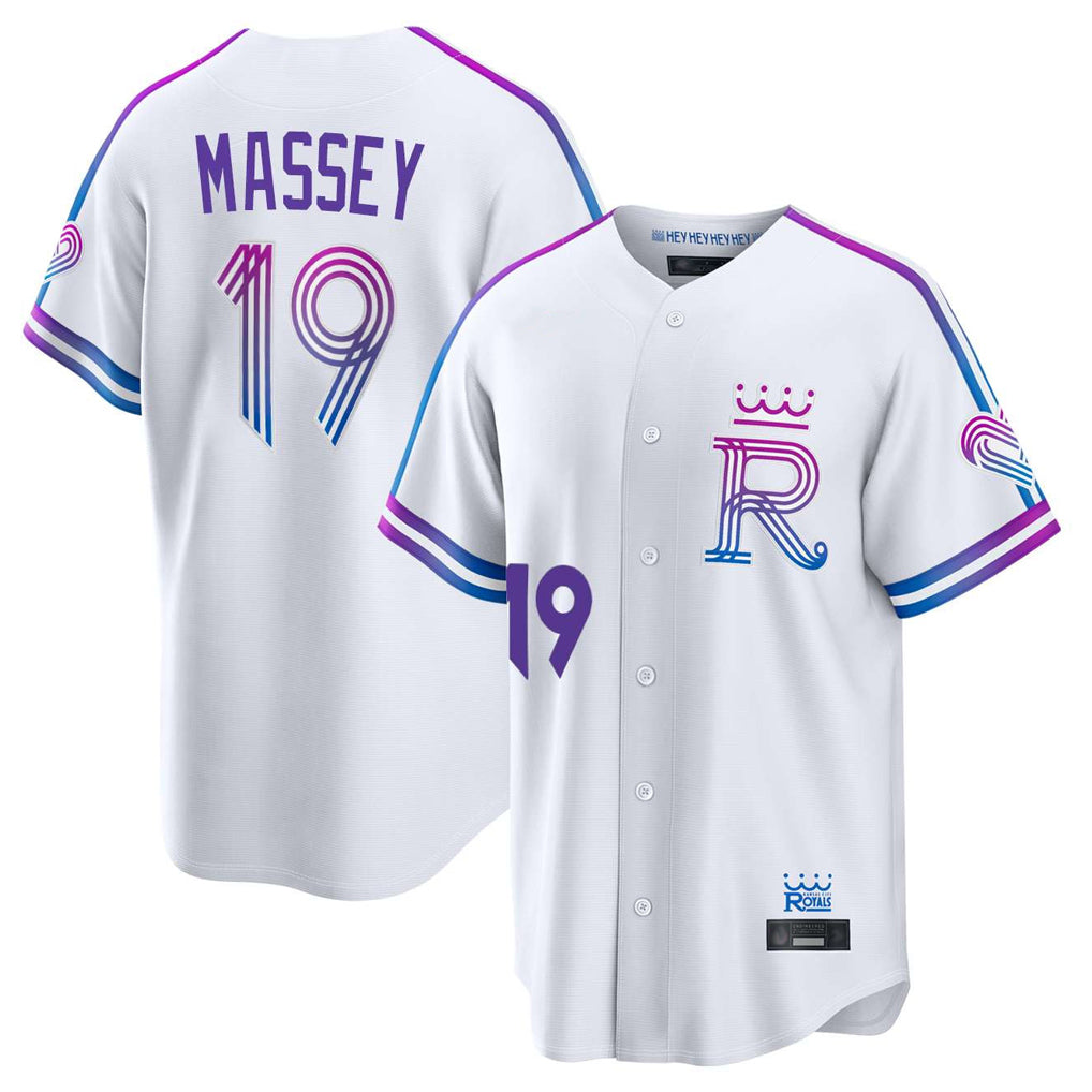 KC.Royals #19 Michael Massey Player White 2026 City Connect Limited Home Fdoa Stitched Jerseys