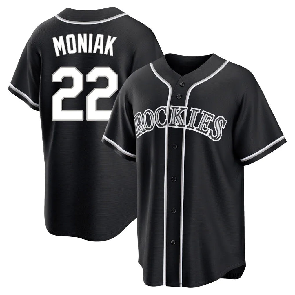 C.Rockies #22 Mickey Moniak Player Black Fashion Out Home Game Fdoa Stitched Jerseys