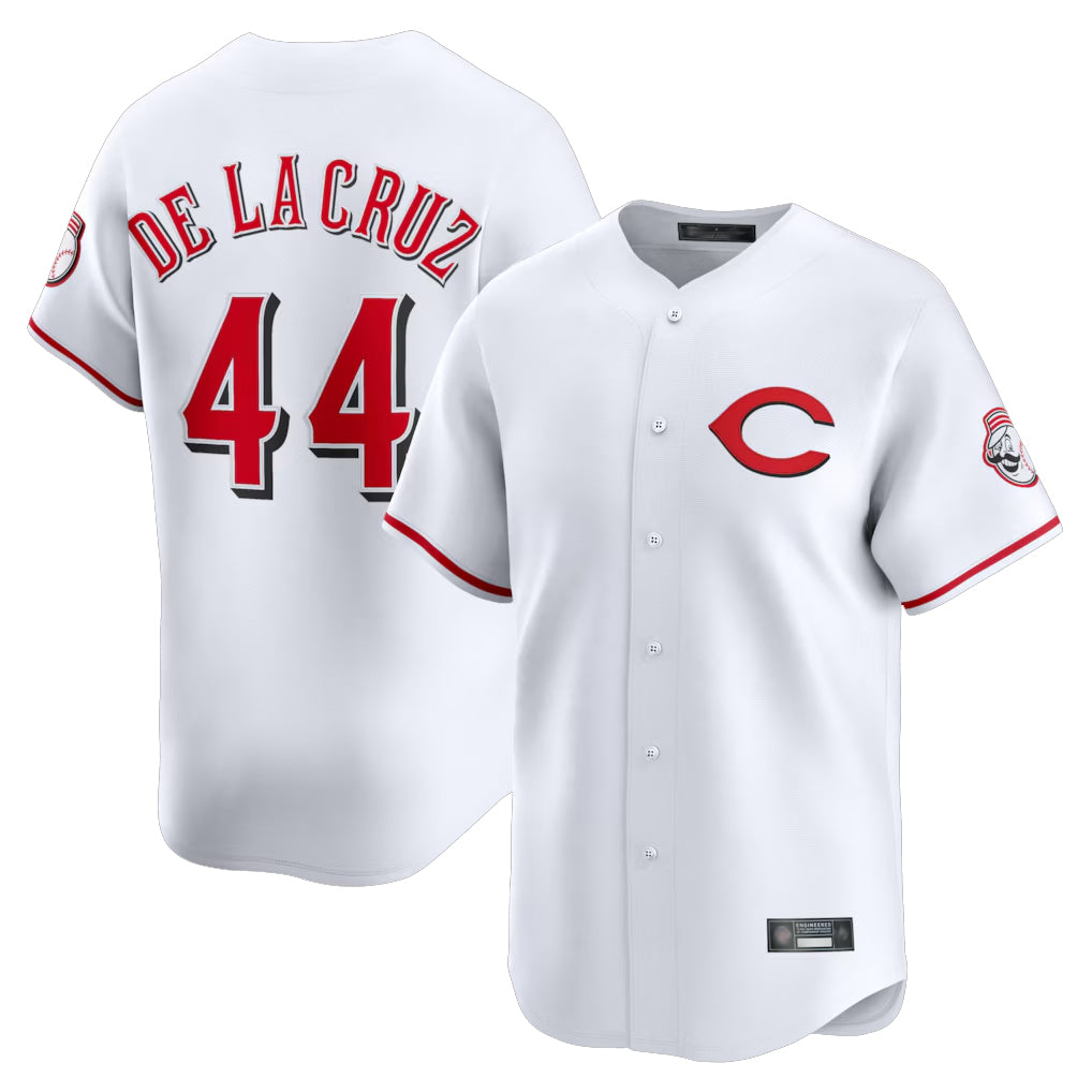 C.Reds #44 Elly De La Cruz Player White Limited Home Fdoa Stitched Jerseys
