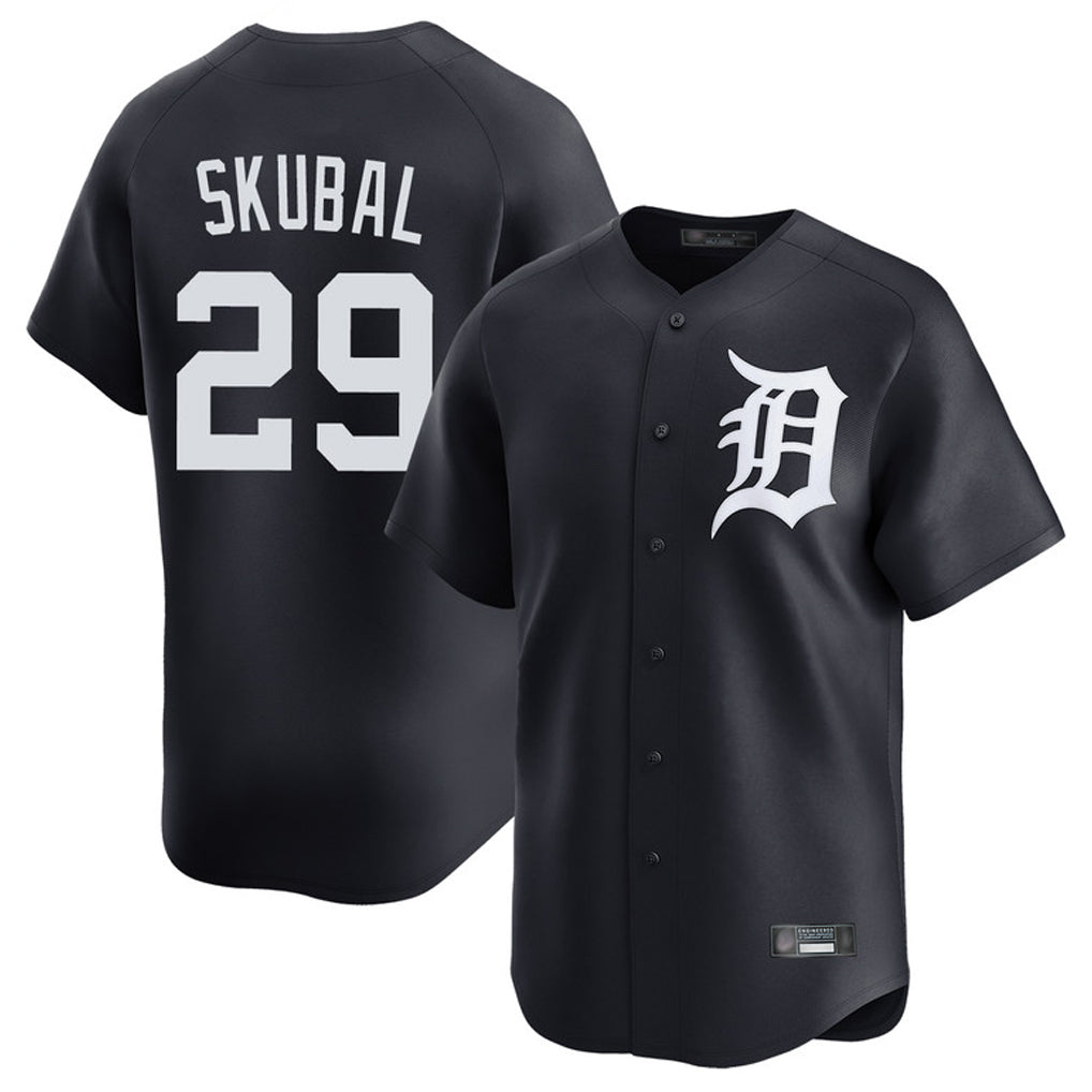 D.Tigers #29 Tarik Skubal Player Navy Home Limited Game Fdoa Stitched Jerseys