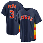 H.Astros #3 Jeremy Pe?a Player Navy Home Game Fdoa Stitched Jerseys