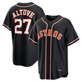 H.Astros #27 Jose Altuve Player Black Fashion Out Home Game Fdoa Stitched Jerseys