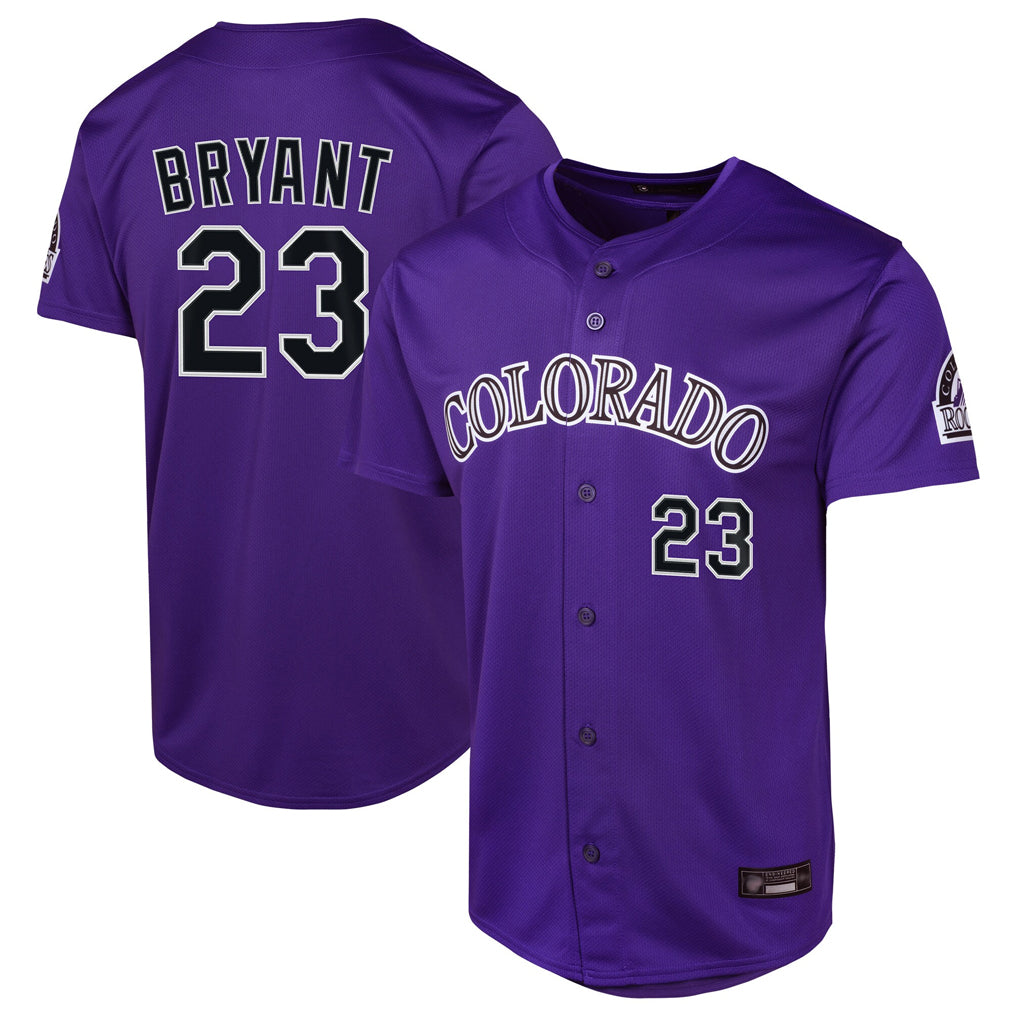 C.Rockies #23 Kris Bryant Player Purple Limited Home Game Fdoa Stitched Jerseys