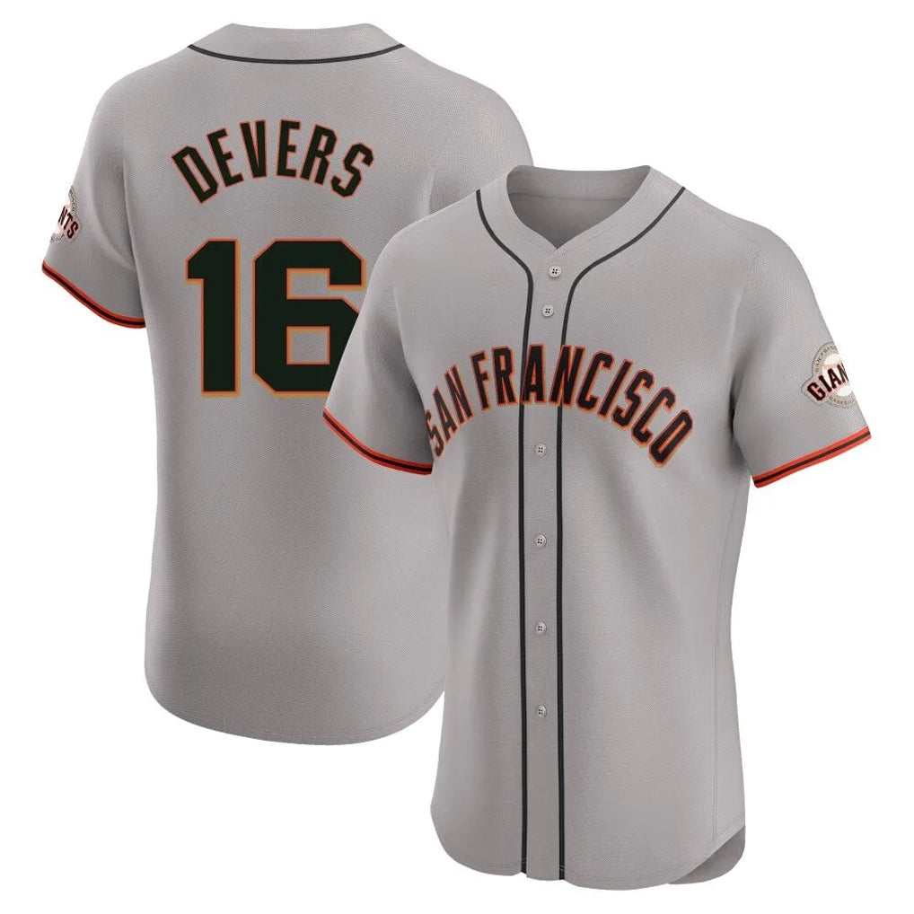 SF.Giants #16 Rafael Devers Player Gray Home Limited Elite Fdoa Stitched Jerseys