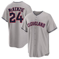 C.Guardians #24 Triston McKenzie Player Gray Game Home Fdoa Stitched Jerseys