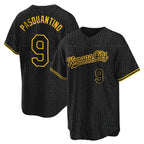 KC.Royals #9 Vinnie Pasquantino Player Black Snake Skin City Game Fdoa Stitched Jerseys