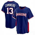 T.Bay Rays #13 Junior Caminero Player Royal 2026 World Classic Limited Fdoa Stitched Jerseys
