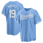 KC.Royals #19 Michael Massey Player Light Blue Home Game Fdoa Stitched Jerseys
