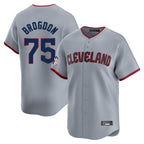 C.Guardians #75 Connor Brogdon Player Gray Road Limited Home Game Fdoa Stitched Jerseys