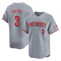 C.Reds #3 Ke'Bryan Hayes Player Gray Home Limited Fdoa Stitched Jerseys