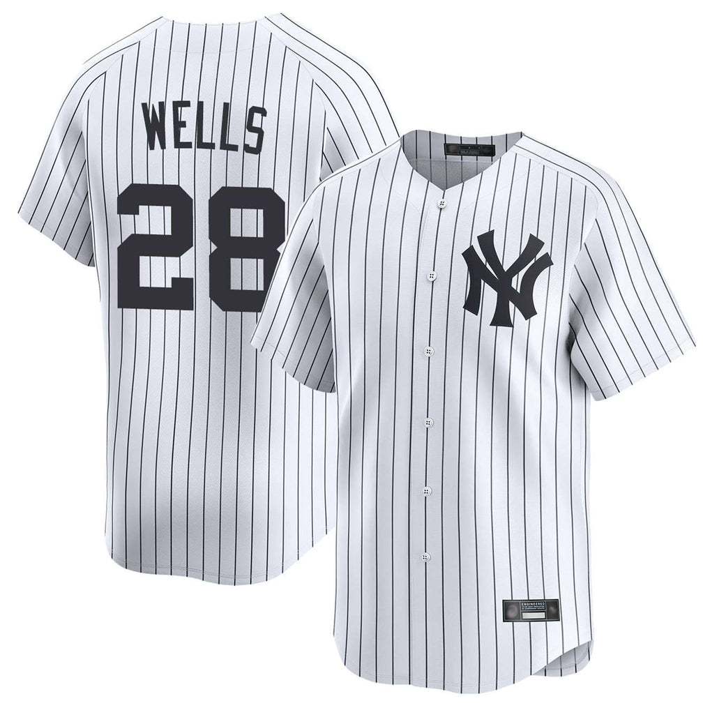 NY.Yankees #28 Austin Wells Player White Limited Home Fdoa Stitched Jerseys