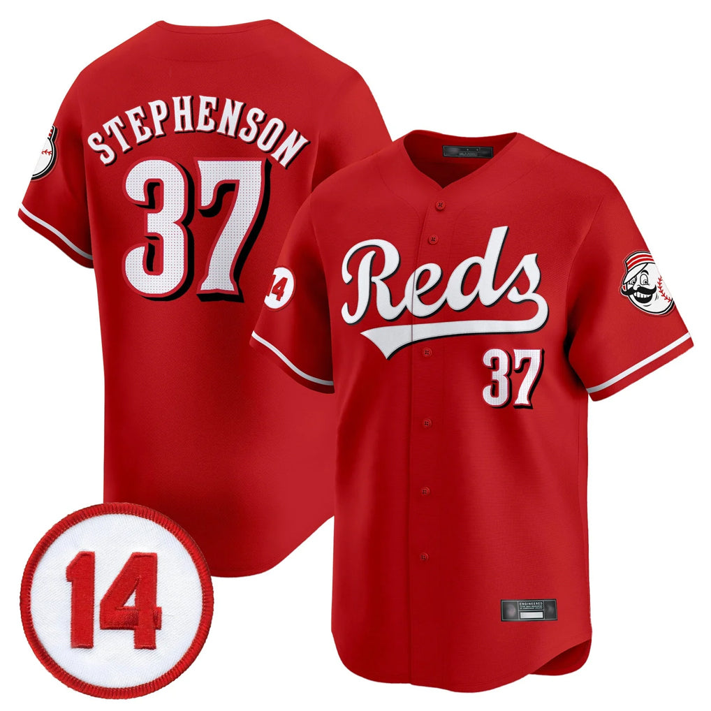 C.Reds #37 Tyler Stephenson Player Red Vapor Premier Limited Home Fdoa Stitched Jerseys