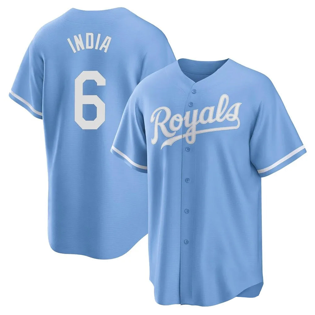 KC.Royals #6 Jonathan India Player Light Blue Home Game Fdoa Stitched Jerseys