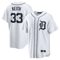 D.Tigers #33 Colt Keith Player White Home Game Fdoa Stitched Jerseys