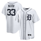 D.Tigers #33 Colt Keith Player White Home Game Fdoa Stitched Jerseys