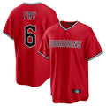 C.Guardians #6 David Fry Player Red Home Game Fdoa Stitched Jerseys