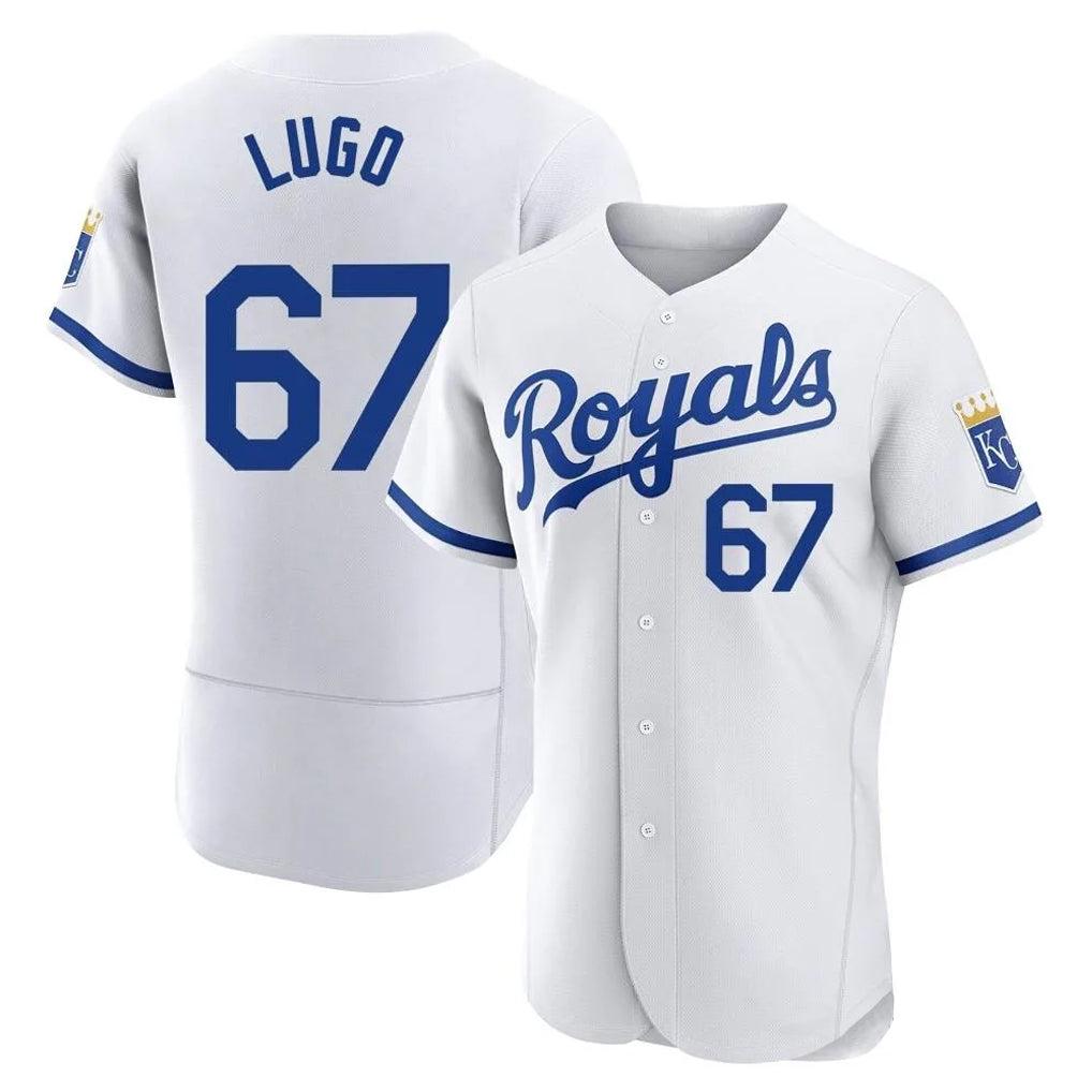 KC.Royals #67 Seth Lugo Player White Limited Elite Home Game Fdoa Stitched Jerseys