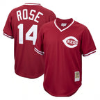 C.Reds #14 Pete Rose Player Red Throwback Cooperstown Collection Limited T-shirt Fdoa Stitched Jerseys