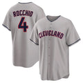C.Guardians #4 Brayan Rocchio Player Gray Game Home Fdoa Stitched Jerseys