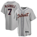 D.Tigers #7 Kevin McGonigle Player Gray Home Game Fdoa Stitched Jerseys