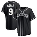 C.Rockies #9 Brenton Doyle Player Black Fashion Out Home Game Fdoa Stitched Jerseys