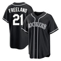 C.Rockies #21 Kyle Freeland Player Black Fashion Out Home Game Fdoa Stitched Jerseys