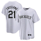 C.Rockies #21 Kyle Freeland Player White Game Home Fdoa Stitched Jerseys