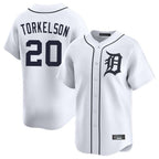 D.Tigers #20 Spencer Torkelson Player White Home Limited Fdoa Stitched Jerseys