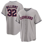 C.Guardians #32 Gavin Williams Player Gray Game Home Fdoa Stitched Jerseys