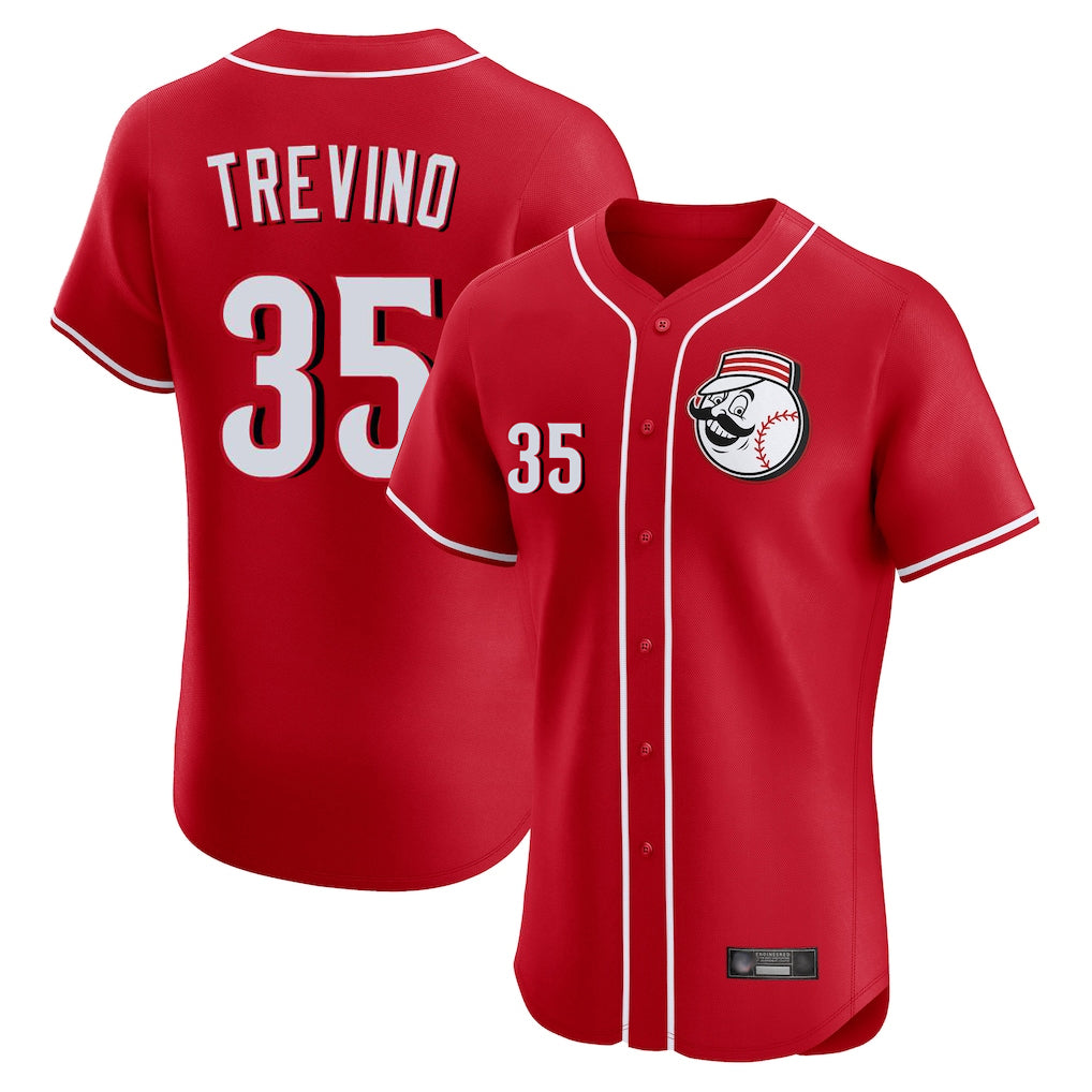C.Reds #35 Jose Trevino Player Red Limited Elite Home Game Fdoa Stitched Jerseys
