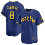 S.Mariners #8 Dominic Canzone Player Royal City Connect Home Limited Fdoa Stitched Jerseys
