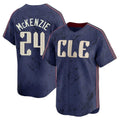 C.Guardians #24 Triston McKenzie Player Navy City Connect Limited Home Fdoa Stitched Jerseys