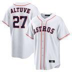 H.Astros #27 Jose Altuve Player White Home Game Fdoa Stitched Jerseys