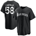 S.Mariners #58 Luis Castillo Player Black Home Limited Fdoa Stitched Jerseys