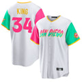 S.Diego Padres #34 Michael King Player White City Connect Home Game Fdoa Stitched Jerseys
