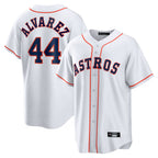 H.Astros #44 Yordan Alvarez Player White Home Game Fdoa Stitched Jerseys