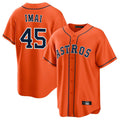 H.Astros #45 Tatsuya Imai Player Orange Home Game Fdoa Stitched Jerseys