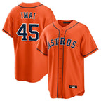 H.Astros #45 Tatsuya Imai Player Orange Home Game Fdoa Stitched Jerseys