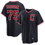C.Guardians #75 Connor Brogdon Player Navy Home Game Fdoa Stitched Jerseys