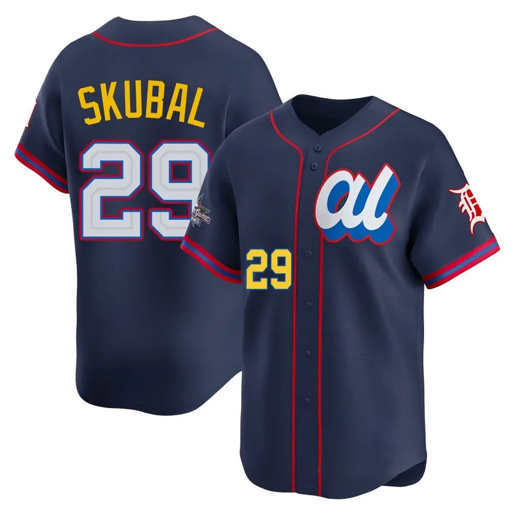 D.Tigers #29 Tarik Skubal Player Navy Limited American League All-Star Edition Fdoa Stitched Jerseys